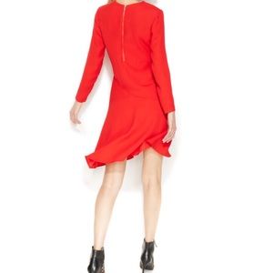 Vince Camuto Long-Sleeve Flounce‎ Drop-Waist Dress